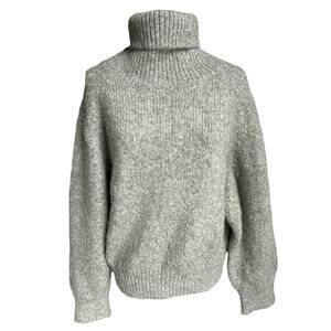 Jolie Women’s‎ Size Large Wool Blend Gray Turtleneck Oversized Sweater